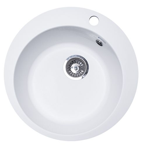 Мойка каменная GranAlliance G-11 Ø 49,5, молочный, 1/1
