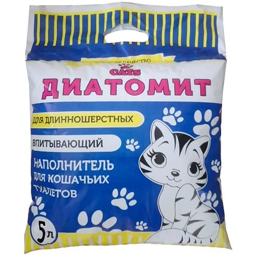 Наполнитель TTN диатомит 5л для длинношерстных кошек, 1/