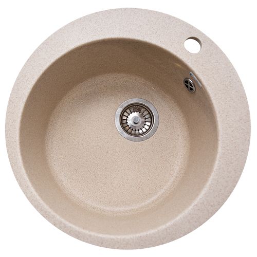 Мойка каменная GranAlliance G-11 Ø 49,5, бежевый, 1/1