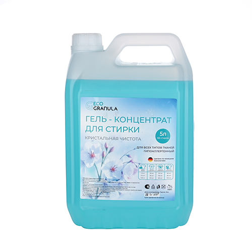 Гель для стирки ECOGRANULA 5л зеленый, 1/
