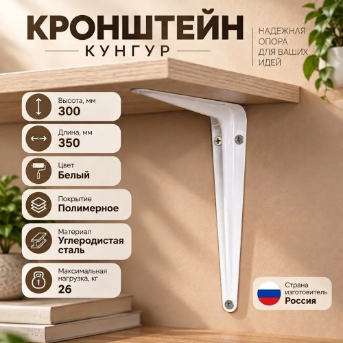 Кронштейн 350х300мм полимер, КУНГУР, 10/40