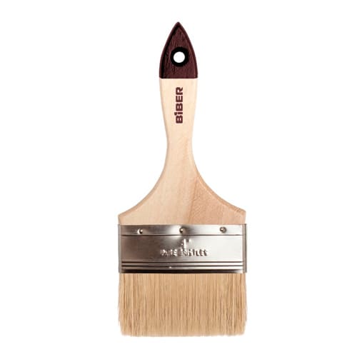Кисть флейцевая 100мм БИБЕР 31127 Стандарт 4 натур. щетина дер. рукоятка, 12/240
