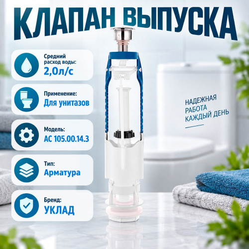 Клапан выпуска AC 105. 00. 14. 3, Псков, 1/25