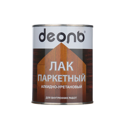 Лак паркетный полуматовый 0,75л алкидно-уретановый, ДЕОЛЬ, быстросох. , 6/6