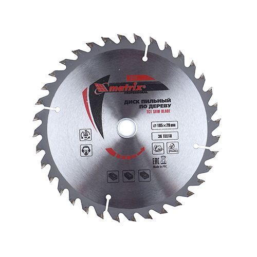 Диск пильный 185х20ммх36 зубьев + кольцо 16/20// MATRIX Professional, 1/50