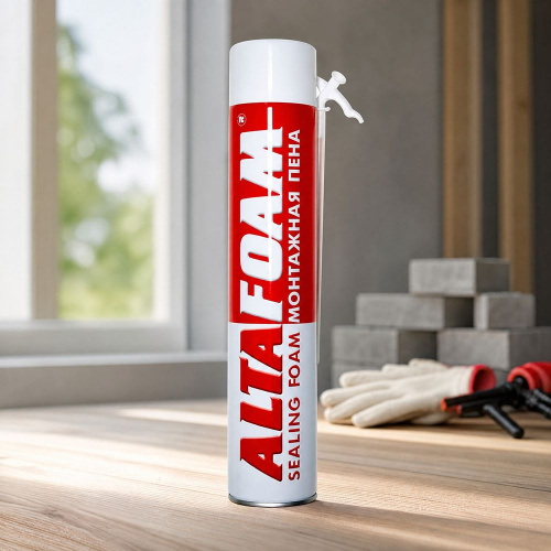 Пена монтажная бытовая ALTAFOAM 550мл -10С, всесезон. , 16/16